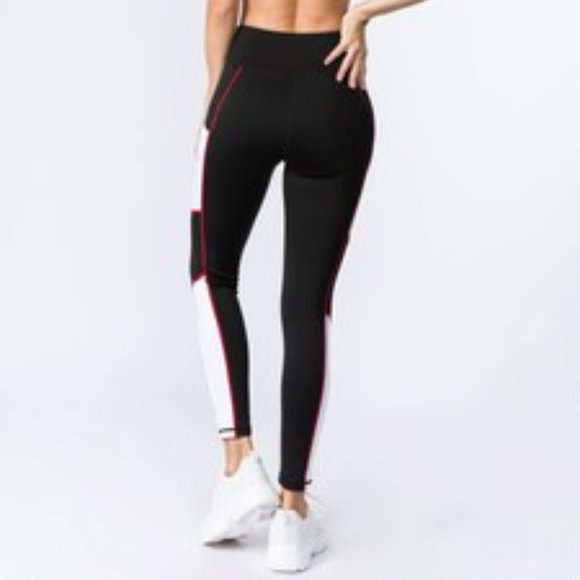 Active High Rise Side Pocket Colorblock Leggings - Picture 5 of 8